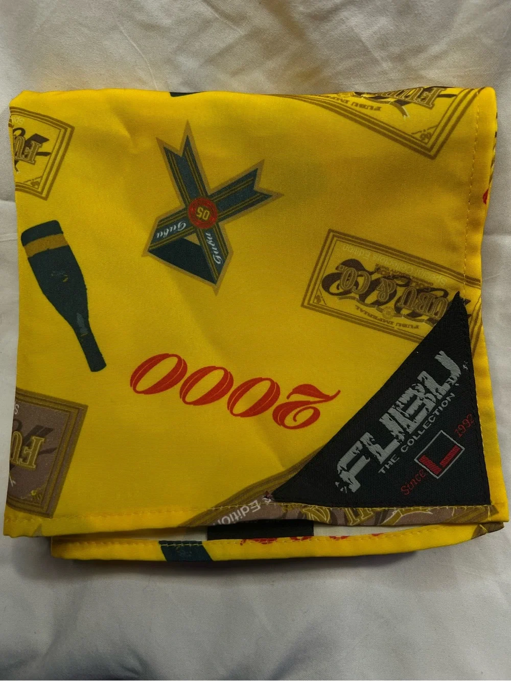 Vtg FUBU 2000 Millennium Bandana Set - Blue & Yellow Y2K Streetwear Rare